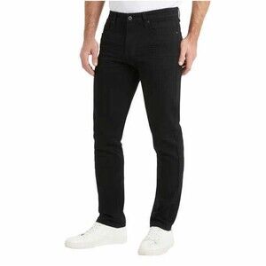 Kenneth Cole New York Men's 38x34 Straight Leg Comfort Stretch Black Denim Jeans